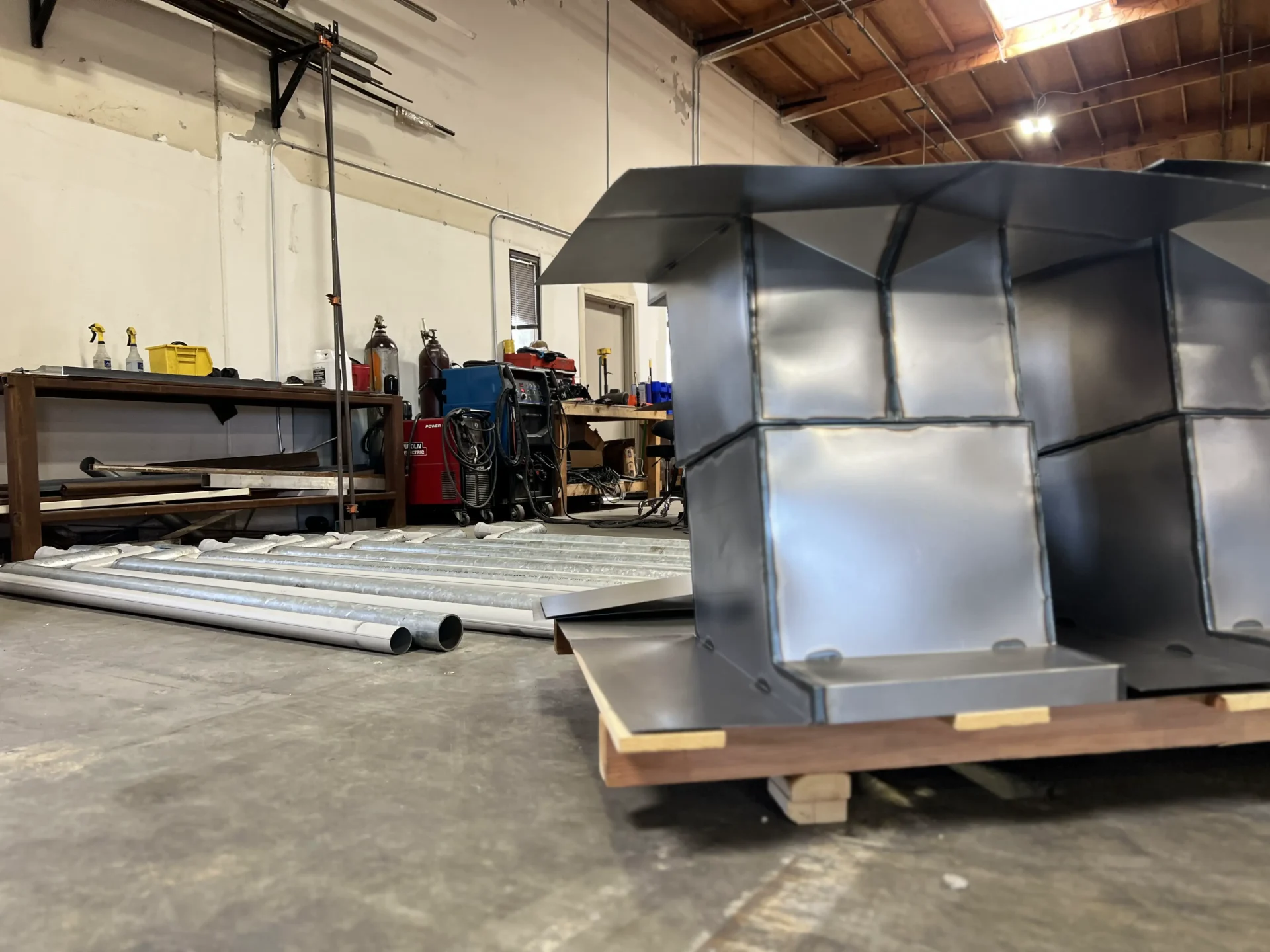 Custom Curb fabrication shop floor
