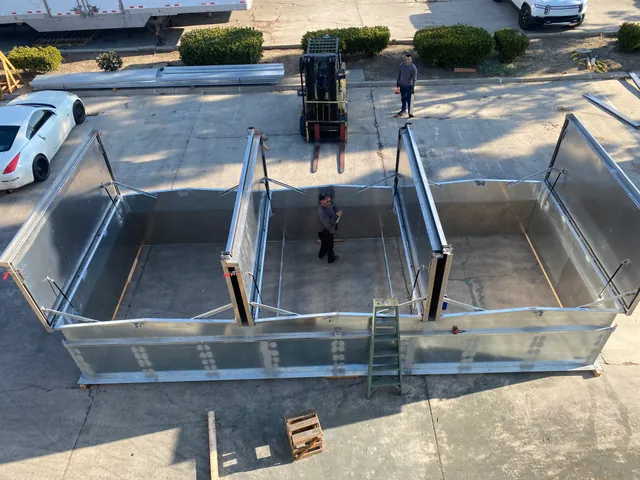 Triple roof hatch fabricated for a children's hospital in Ohio