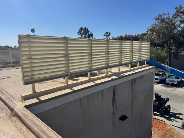 Rooftop louver screen detail